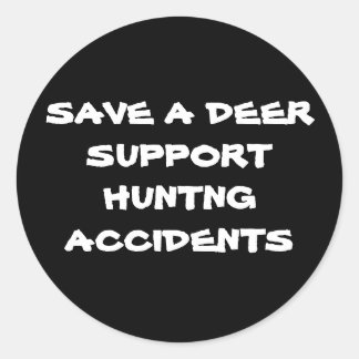 STICKER ROND ENREGISTRER UN ACCIDENT DE CHASSE DE SUPPORT