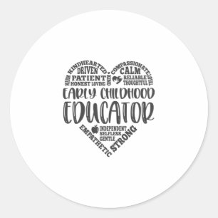 Sticker Rond Enseignant de la petite enfance, enseignant