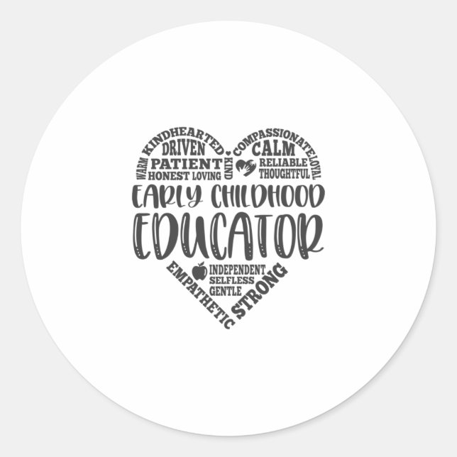 Sticker Rond Enseignant de la petite enfance, enseignant (Devant)