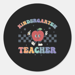 Sticker Rond Enseignant de maternelle Super Retour à l'école Éq