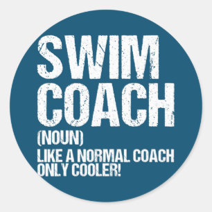 Sticker Rond Enseignant de natation