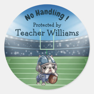 Sticker Rond Enseignant du quarterback de bulldog français Belo