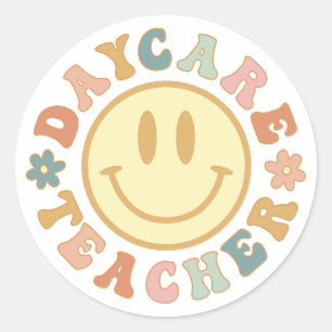 Sticker Rond Enseignant en garderie, Fournisseur de garderies, 