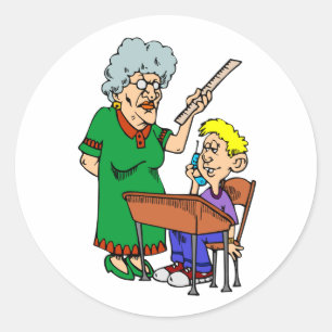 Sticker Rond Enseignant moyen