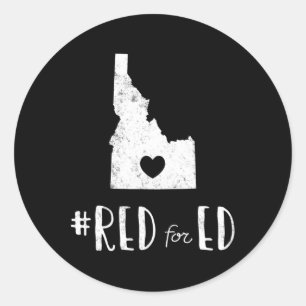 Sticker Rond Enseignant Rouge Pour Ed Idaho Public Education 6