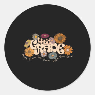 Sticker Rond Enseignant super 4e année de 4e année leur enseign
