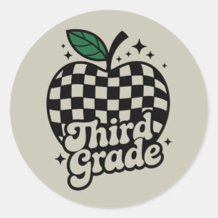 Sticker Rond Enseignant Troisième Année 3ème Rentree Scolaire