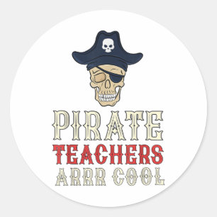 Sticker Rond Enseignants Pirates Arr Cool _ Parler Comme Une Jo