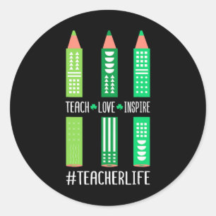 Sticker Rond Enseigner Amour Inspirer - Fournisseur de Garderie