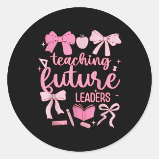 Sticker Rond Enseigner aux futurs dirigeants Pink Coquette Ense