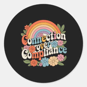 Sticker Rond Enseigner avec le coeur - Connexion sur la conform