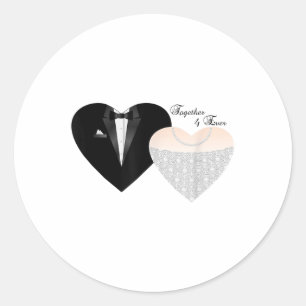 Sticker Rond Ensemble 4 Ever Novelty Bride &amp; Mariage de sal