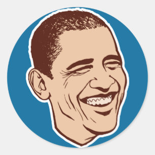 Sticker Rond Ensemble d'autocollant de revers d'Obama