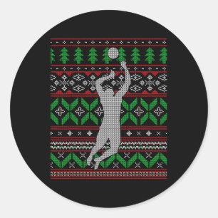 Sticker Rond Ensemble de volleyball Spike College High School H