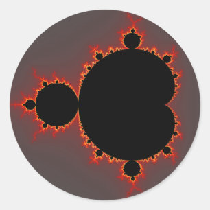 Sticker Rond Ensemble Mandelbrot original - Fractal