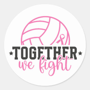 Sticker Rond Ensemble nous luttons contre le cancer du sein Rub
