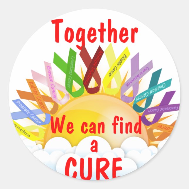 Sticker Rond Ensemble nous pouvons trouver CURE (Devant)