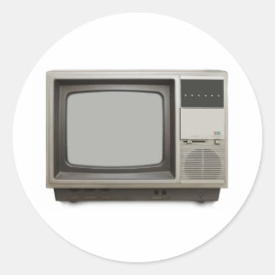 Sticker Rond Ensemble TV vintage
