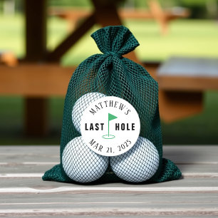 Sticker Rond Enterrement de vie de garçon de golf dernier trou