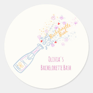 Sticker Rond Enterrement de vie de jeune fille floral fantaisis