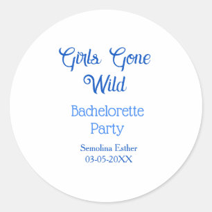 Sticker Rond enterrement de vie de jeune fille girls gone wild
