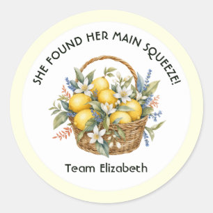 Sticker Rond Enterrement de vie de jeune fille italien sur la C