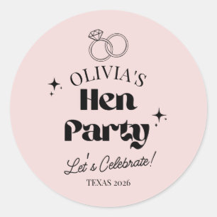 Sticker Rond Enterrement de Vie de Jeune Fille Moderne Nom Pers