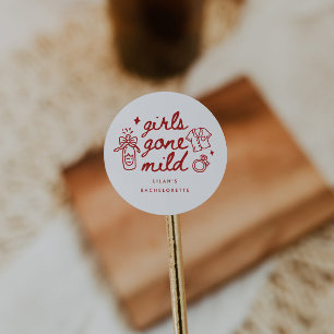 Sticker Rond Enterrement de Vie de Jeune Fille Moderne Script G