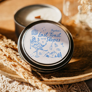 Sticker Rond Enterrement de Vie de Jeune Fille Ski : Dernier To