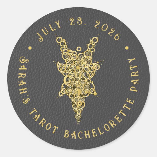 Sticker Rond Enterrement de vie de jeune fille sous le signe du (Devant)