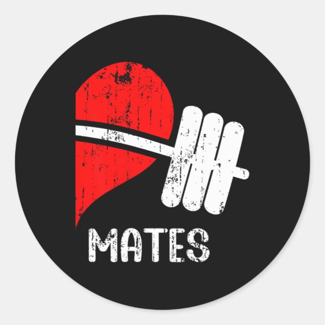 Sticker Rond Entraînement Amusant Couple Romantique Corresponda (Devant)