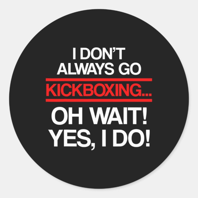 Sticker Rond Entraînement de kickboxing toujours kick boxing _1 (Devant)