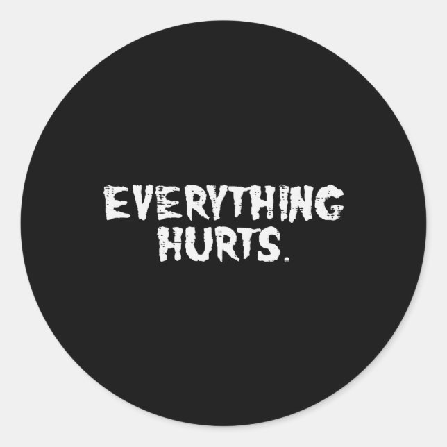 Sticker Rond Entraînement Tout Mal Gymnase Amusant Exercice Fit (Devant)