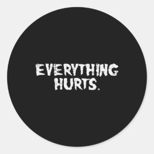 Sticker Rond Entraînement Tout Mal Gymnase Amusant Exercice Fit