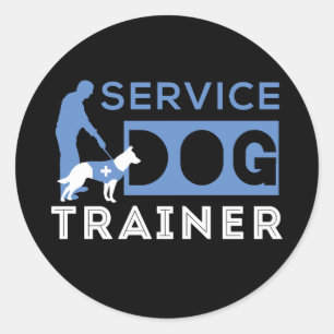 Sticker Rond Entraîneur de chiens de service