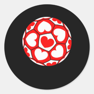 Sticker Rond Entraîneur de football Valentine's Day pour les g