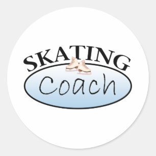 Sticker Rond Entraîneur de patinage artistique