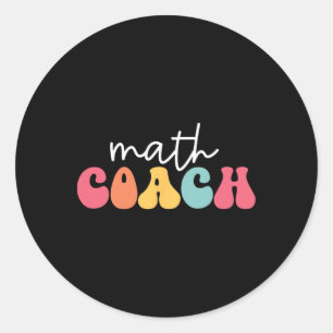 Sticker Rond Entraîneur en mathématiques Professeur de mathémat
