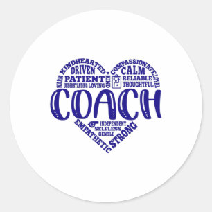 Sticker Rond Entraîneur, entraîneur de danse, appréciation, acc
