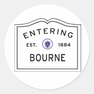 Sticker Rond Entrée de Bourne MA