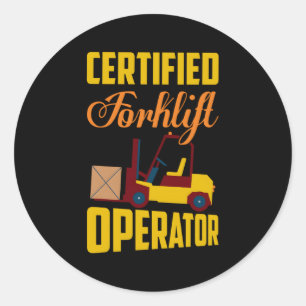 Sticker Rond Entrepôt de levage certifié par l'opérateur