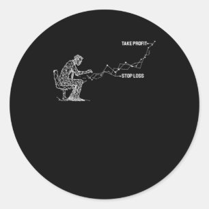 Sticker Rond Entrepreneur Investisseur Forex Stock Market Trade