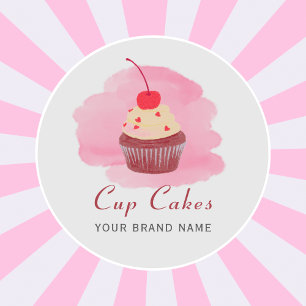 Sticker Rond Entreprise moderne de Pinkcupcake 