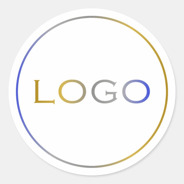 Sticker Rond Entreprise Personnalisée Grand logo rond Simple (Devant)