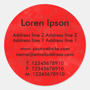 Sticker Rond Entreprise / profil rouge peint