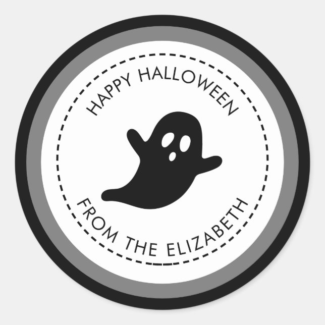 Sticker Rond Entrez dans l'Halloween (Devant)