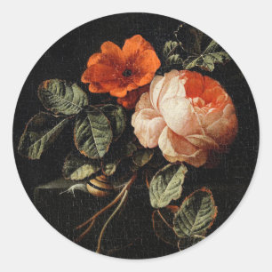 STICKER ROND ENVELOPE SEAL : TOUJOURS VIE : ELIAS VAN DEN BROEK