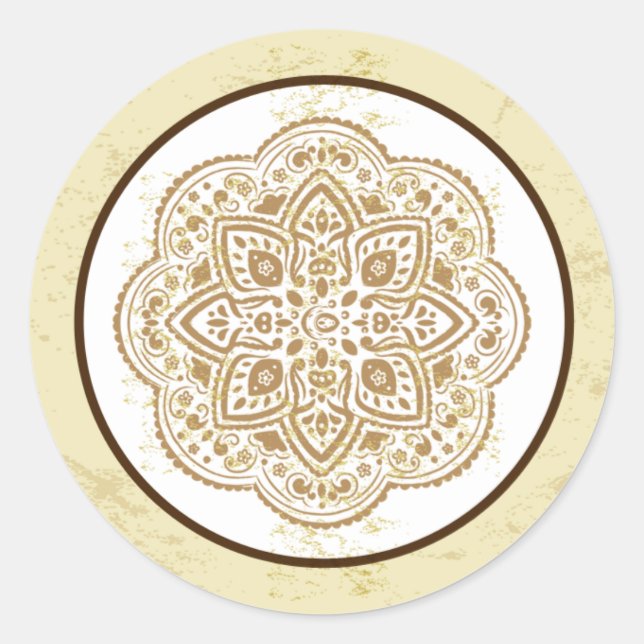 Sticker Rond Enveloppe 20 - 1,5" Seal Parti marocain (Devant)