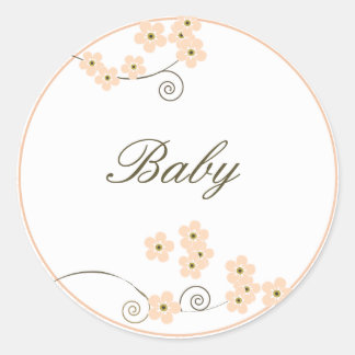 Sticker Rond Enveloppe aimée pour toujours Enveloppe Seal-peach