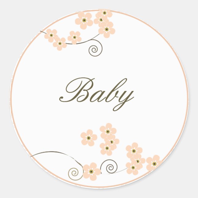 Sticker Rond Enveloppe aimée pour toujours Enveloppe Seal-peach (Devant)